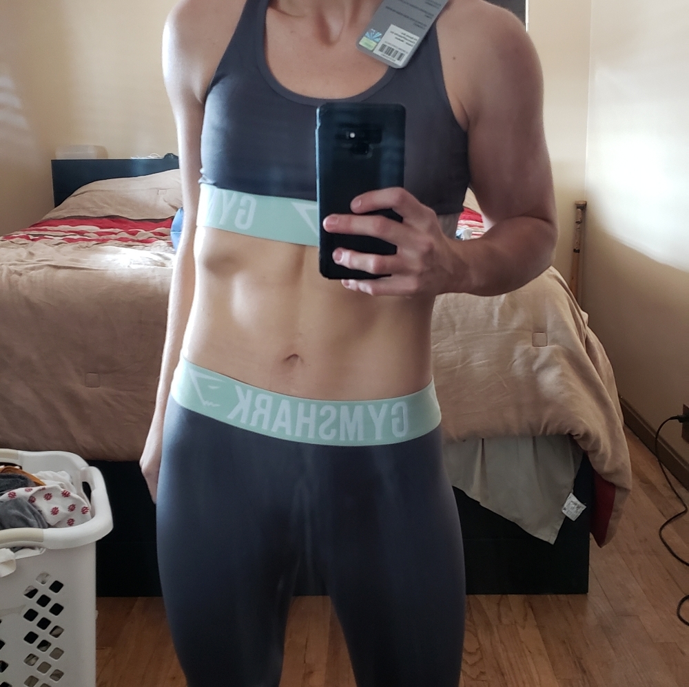 Grey and Mint Gymshark set